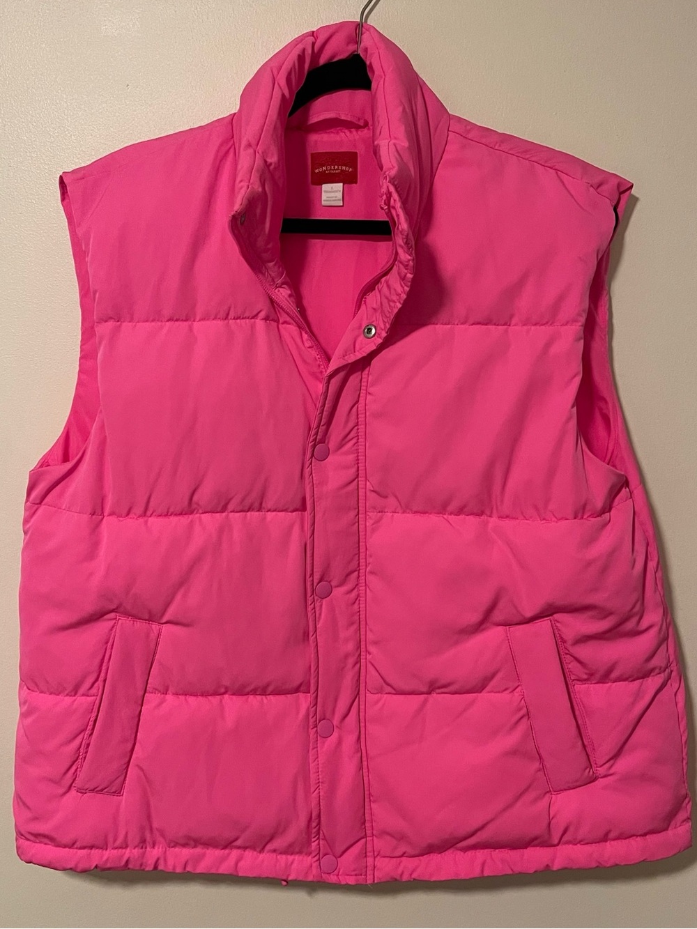 Target Women's Puffer Vest in Bright Pink
